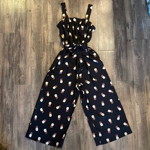 Kate Spade Pineapple Cropped Jumpsuit